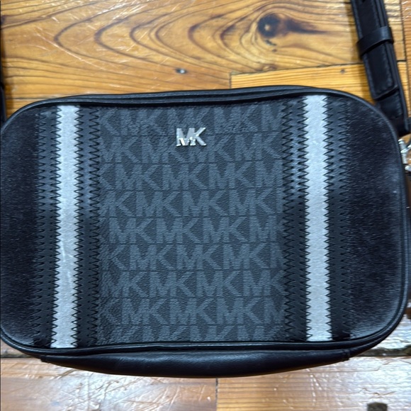 Michael Kors Black and Silver Camera Crossbody Bag - Picture 2 of 12